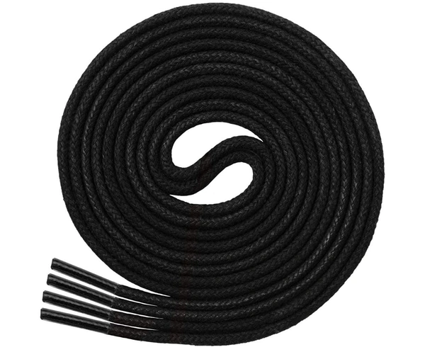 GRAH SANGRAH® (2 Pair Partwear Shoelaces Dress Shoes Boots Leather Shoe Laces for Formal Shoes - 60 CM, Black