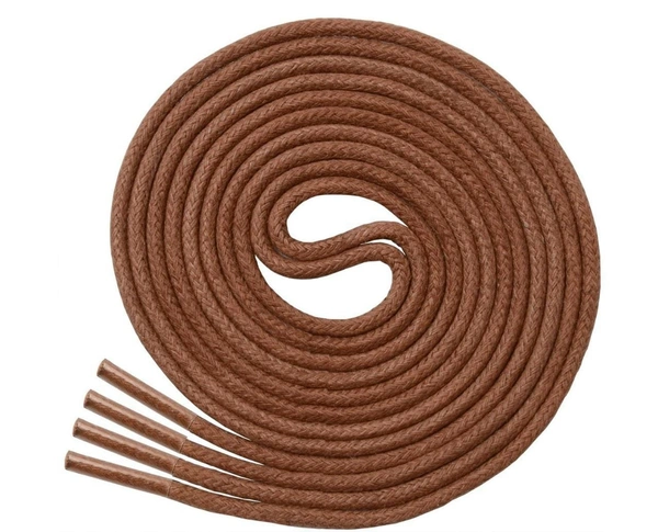 GRAH SANGRAH® (3 Pair) 1 Pair Per Color Waxed Cotton Dress Round Shoelaces For Formal Shoes/Leather Shoe/Boots - 75 CM, Black-Tan-Dark Maroon
