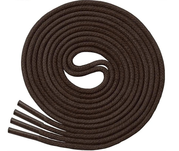 GRAH SANGRAH® (3 Pair) 1 Pair Per Color Waxed Cotton Dress Round Shoelaces For Formal Shoes/Leather Shoe/Boots - 90 CM, Black-Dark Brown-Navy