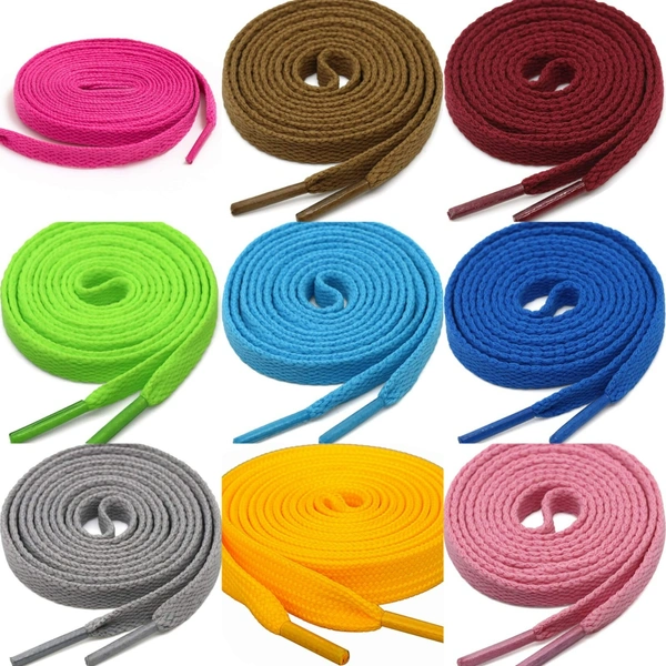 GRAH SANGRAH® 3 Pair (1 Pair Per Single Color) Flat Shoe Lace For Running, Sport Or Gym Shoelace - 150 CM, Hot Pink _ Blue_ Maroon