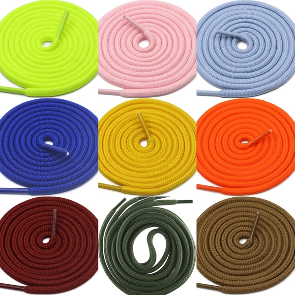 GRAH SANGRAH® 3 Pair (1 Pair Per Single Color) Unisex Shoes Laces For Sport, Running Casual Gym Shoelaces - 120 CM, Black-Maroon-Fluorescent