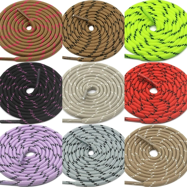 GRAH SANGRAH® (3 Pair) (1 Pair Per Single Color) Shoes Laces Athletic Shoelaces For Sport/Running Shoes Shoe Strings - 120 CM, Army Green Brown / Brown Black / White Black