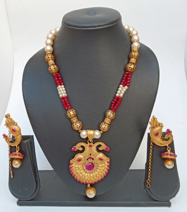 Traditional Rajwadi Necklace Set