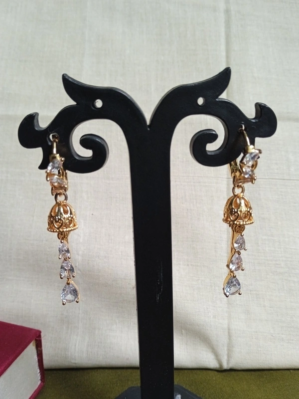 Fancy Micro Rose Gold AD Earrings