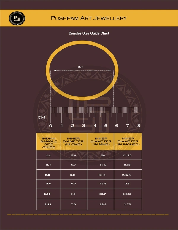 Traditional Multi Kundan Metal Bangles Set. - 2.4