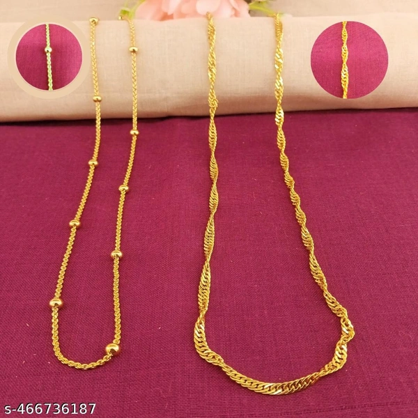 Fancy Micro Gold Plated Chain "Combo Pack" -