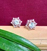 Fancy AD Brass 22k Gold Plated Studs