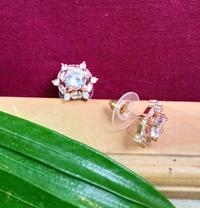 Fancy AD Brass 22k Gold Plated Studs