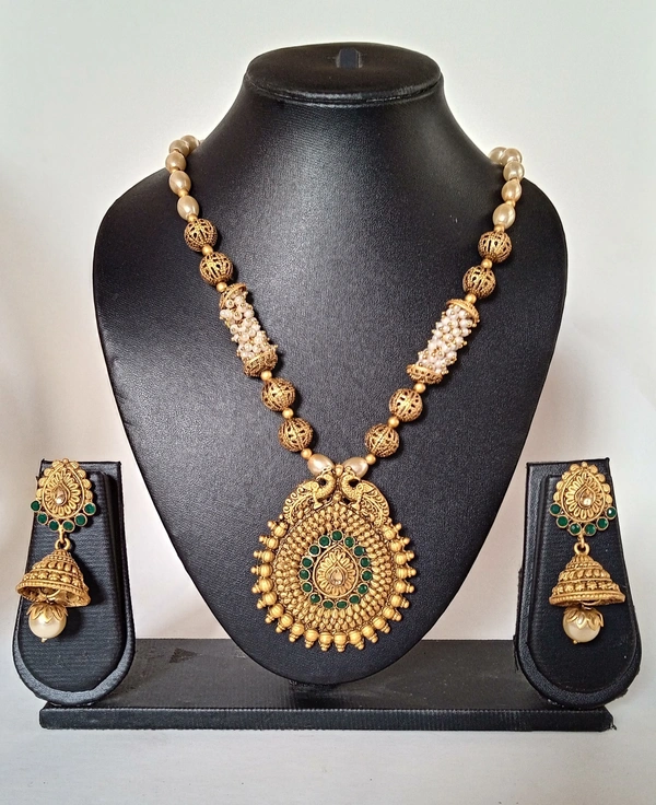 Indian Rajwadi Pearl Necklace Set