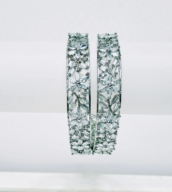 Silver AD Bangles Set. - 2.8
