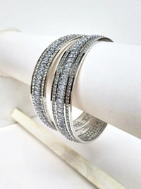Silver AD Bangles Set - 2.6