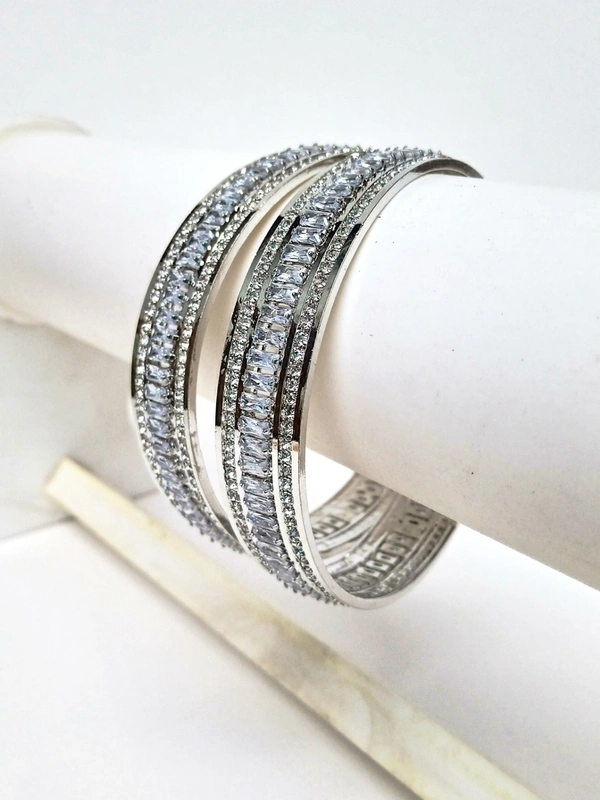 Silver AD Bangles Set - 2.6