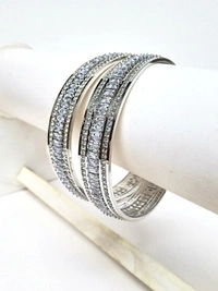 Silver AD Bangles Set - 2.4