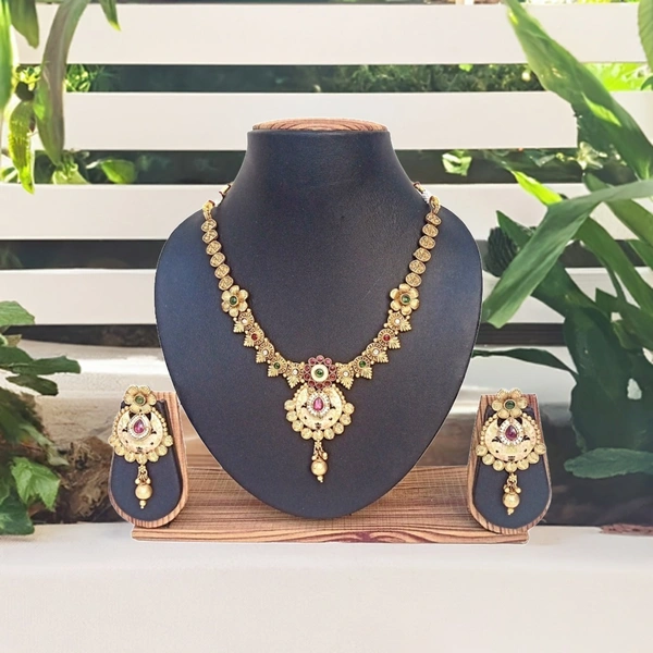 Traditional Meenakari Necklace Set.