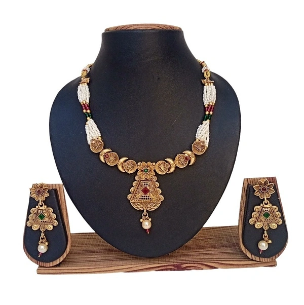Traditional Multi Kundan Gold Plated Necklace Set