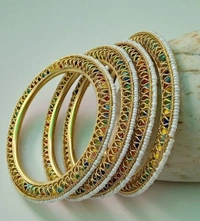 Metal Multi Colour Bangles Set - 2.8, Multi