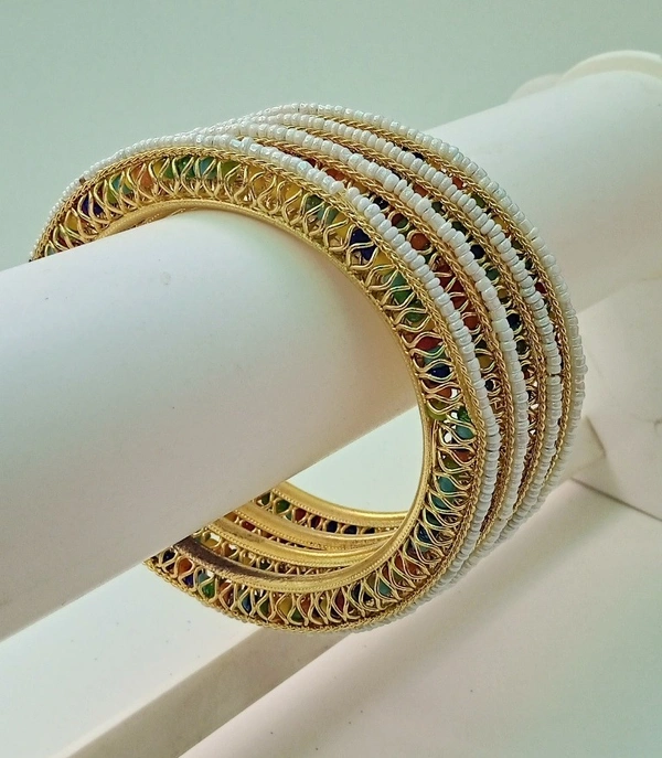 Metal Multi Colour Bangles Set - 2.8, Multi