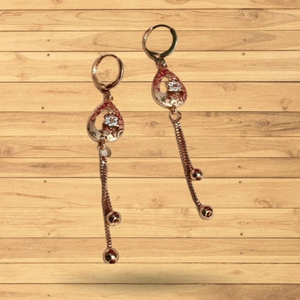 Fancy AD Rose Gold Studs.