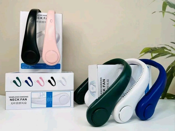 Mini Fan With Neck Bone - White, Free Size