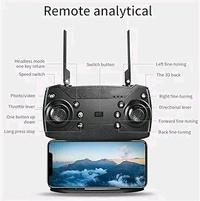 E88 Pro Drone Double Camera ( Single Battery 100%,) - Black, Free Size