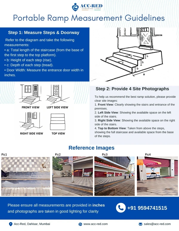 Acc-Red Telescopic Ramp - 6 Feet, 6.5 inches