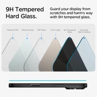 For iPhone 15 Plus / 16 Plus - Spigen EZ Fit Privacy Tempered Glass With Installation Tray