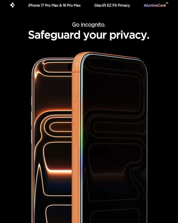 For iPhone 17 Pro Max / 16 Pro Max - Spigen EZ Fit Privacy Tempered Glass With Installation Tray
