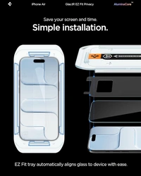 For iPhone Air - Spigen EZ Fit Privacy Tempered Glass With Installation Tray