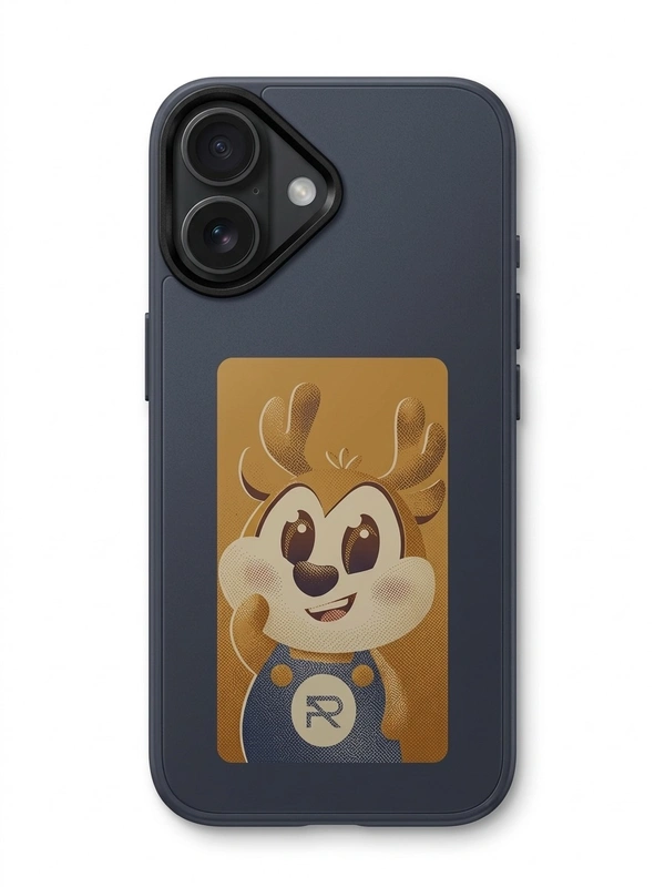 For iPhone 16 NFC E-ink photo changing case | upload photo on the case directly from the phone - Black