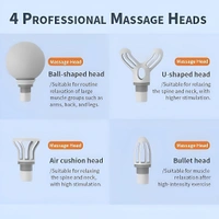 Powerful Massage Gun With 6 Speed Modes And 4 Interchangeable Heads