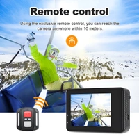 5K Action Camera With 50MP Sensor And Dual Screen, WiFi + Remote Control + Touch Control