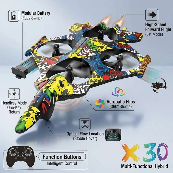 X30 Graffiti Design Rc Fighter Jet Plane