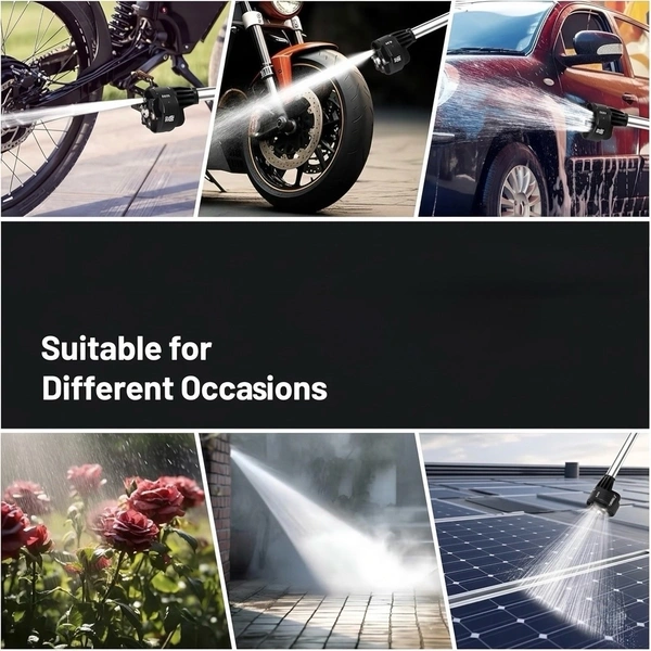 48Vh High Pressure Washer Gun | Portable, Cordless, Easy Rechargeable With Dual Battery
