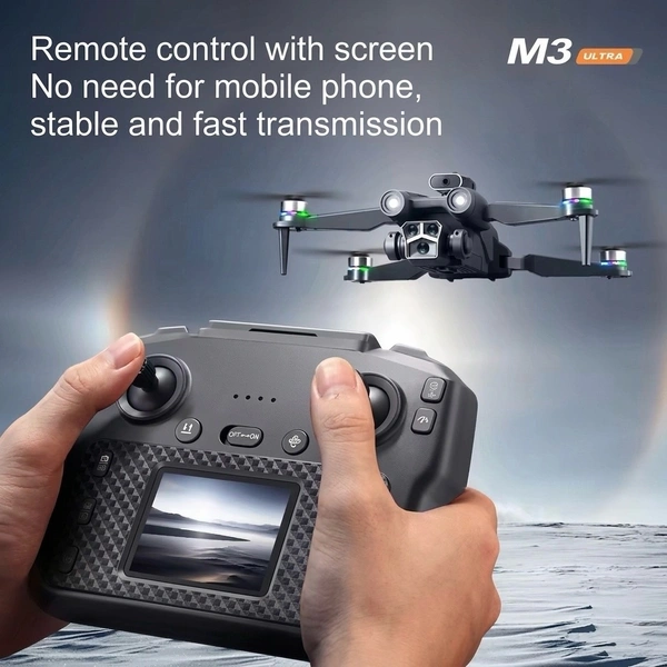 M3 Ultra Brushless Drone With Inbuilt Display Remote