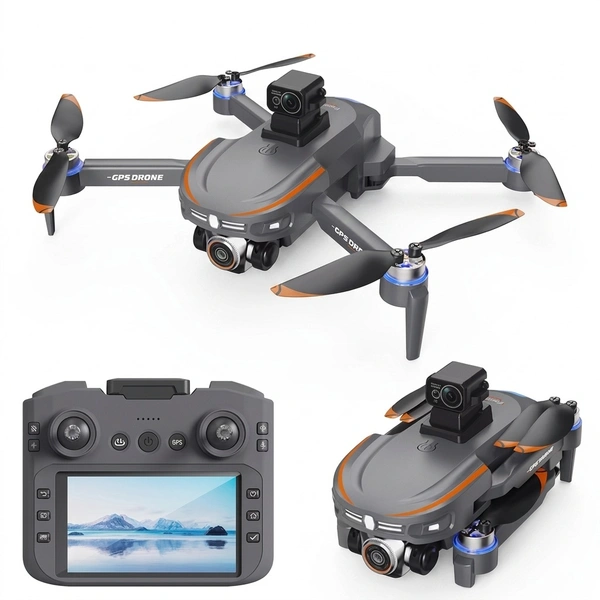 S28 GPS Drone With Inbuilt Display Remote, Brushless Motor And Obstacle Avoidance Sensor