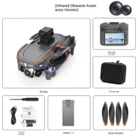 S28 GPS Drone With Inbuilt Display Remote, Brushless Motor And Obstacle Avoidance Sensor