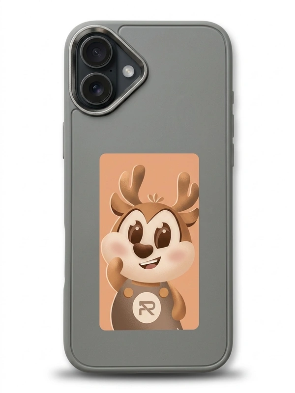 For iPhone 16 Plus NFC E-ink photo changing case | upload photo on the case directly from the phone - Grey