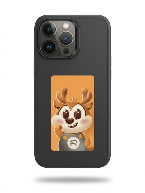 For iPhone 14 Pro Max NFC E-ink photo changing case | upload photo on the case directly from the phone - Black