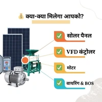 Affordable 10 HP-20 HP सोलर आटा चक्की 20 HP से 30 HP (क्रॉम्पटन मोटर एवं VFD) – उषा, INA, नेक्स्ट ब्रेयो, गौतम या अन्य ब्रांड के सोलर पैनल के साथ - 18 इंच, 18 किलोवाट