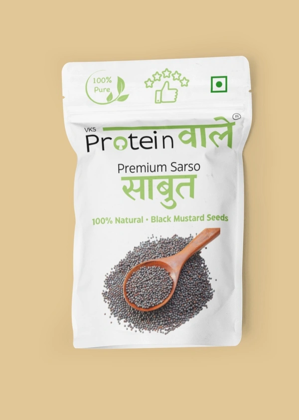 ProteinWaale Premium Black Mustard Seeds (काली सरसों) - 50 grams