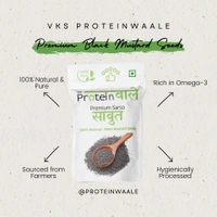 ProteinWaale Premium Black Mustard Seeds (काली सरसों) - 50 grams