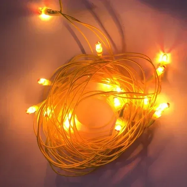 YELLOW Rice Bulb Lights for Home Decoration Indoor Outdoor, 20 Metre - 20 Metre, Yellow