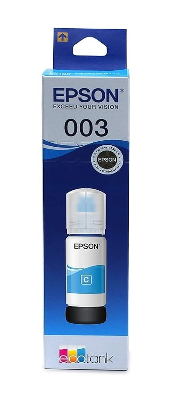 EPSON 003 Colour Ink Bottle 65ml - 4 Pcs, Cyan