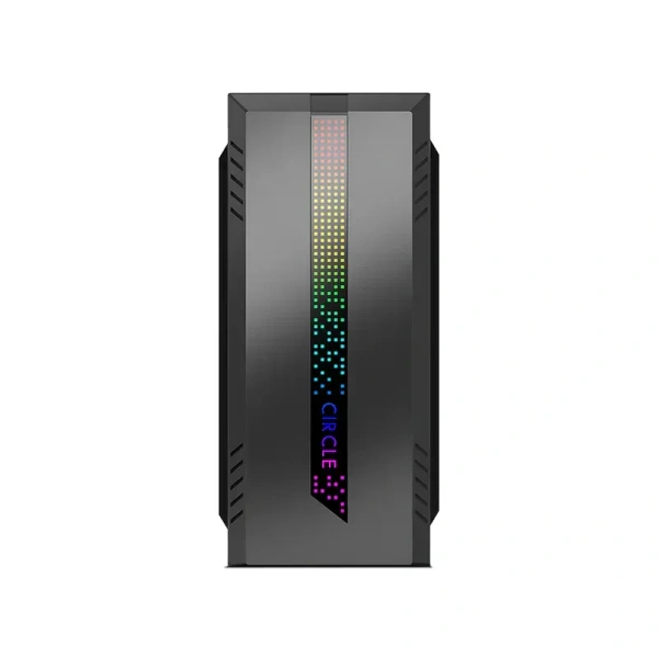 CIRCLE GLARE 3.0 C-DOT CPU Cabinet - Black | Stylish and Functional Micro ATX Case - GLARE