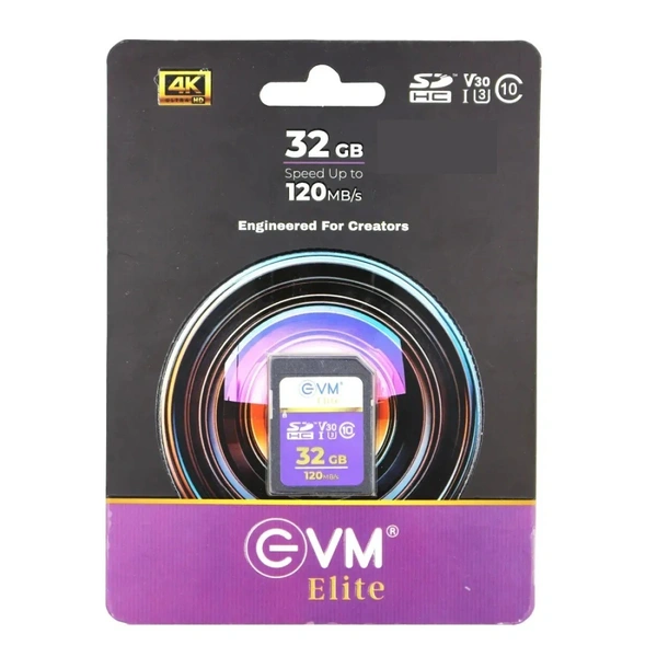 SD CARD - EVM SD Card 4K Elite 32GB For DSLR Camera - 32GB, EVM