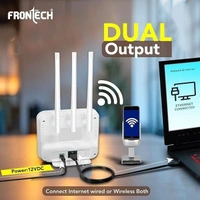 FRONTECH ROUTER 5G/4G Sim Compatible Connect with DVR/NVR/WiFi Camera - 3 Antenna, FRONTECH