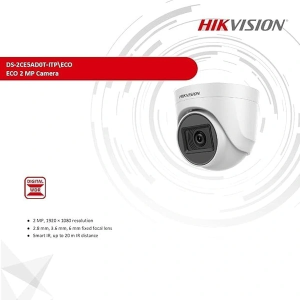 HIKVISION Hikvision Eco HD Dome Camera 2MP - ECO, 2MP