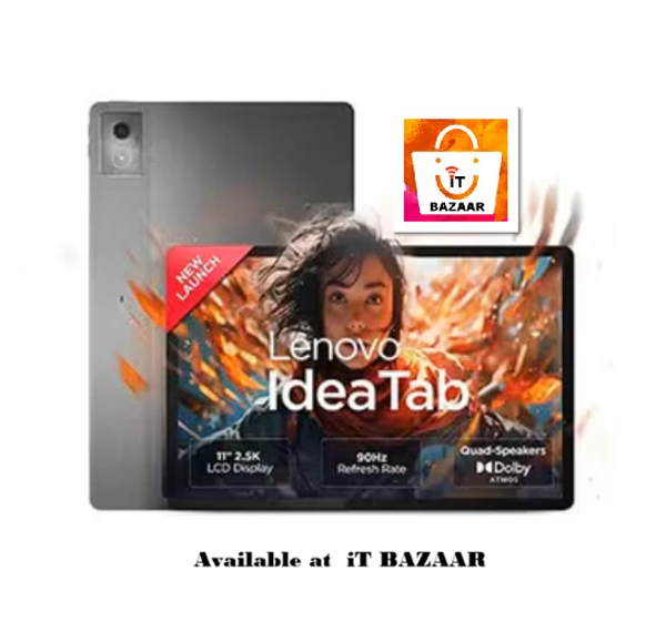 Lenovo Idea Tab Android 15, MediaTek Dimensity 6300 Processor, 8 GB RAM, 256 GB Storage, 11 Inch FHD IPS Touch Display, Optimized With Dolby Atmos, Wi-Fi + 5G Calling, 8MP Camera, 7040Mah Battery, Luna Grey