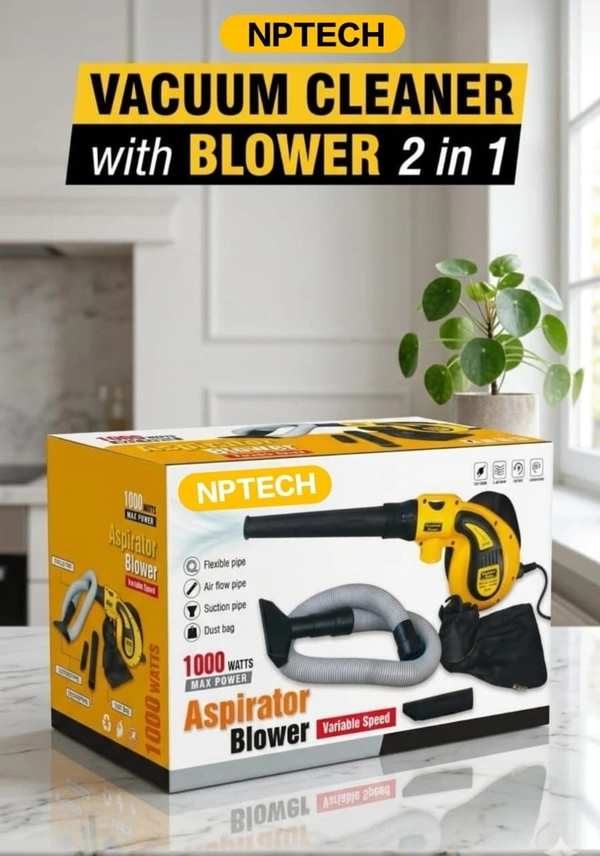 NPTECH VACUUM CLEANER with BLOWER 2 in 1 - BLOWER + VACUUM, 1000 WATTS