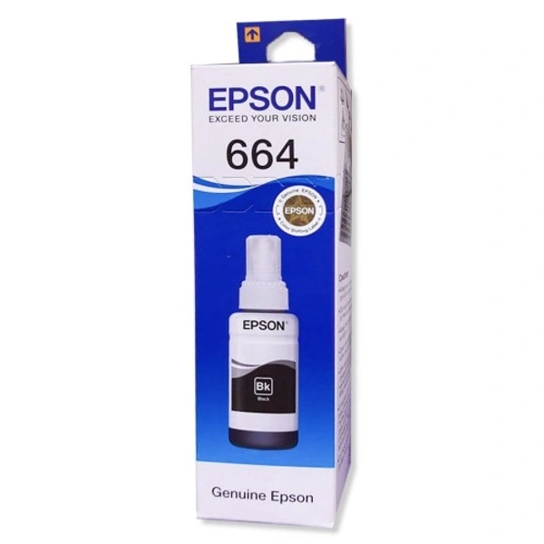 EPSON 664 Black Ink Bottle 70ml - 1 Pcs, Black